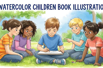 draw beautiful watercolor childrens book illustrations and storybook art