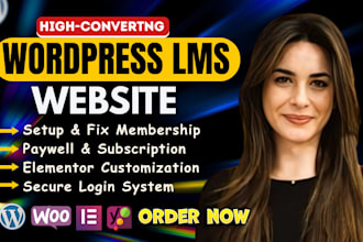 build wordpress membership website, lms website