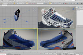 make 3d sneaker models and footwear product renders