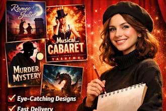 design and illustrate your theatre, festival or film poster
