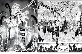draw manga comic pages light novel anime manga art manga comic illustration