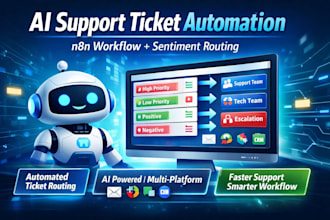 fix ai support ticket triage saas n8n sentiment routing automation,zendesk, jira