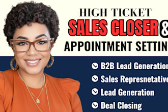 high ticket sales closer sales rep online sales lead generation salesperson sdr