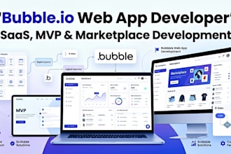 develop bubble io web app, saas mvp, booking marketplace, figma to bubble, job