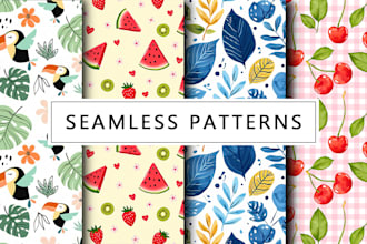 create seamless pattern design for fabric or wallpaper