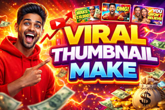 design viral youtube thumbnail for your channel