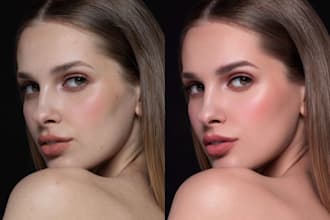 do magazine style retouch and makeup artist photo retouch professionally