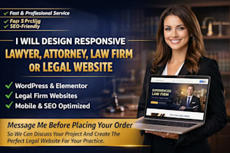 design responsive lawyer, attorney, law firm or legal website