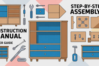create ikea style furniture assembly instructions and installation guide