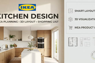 design your ikea kitchen with 2d 3d layout, cabinets and shopping list