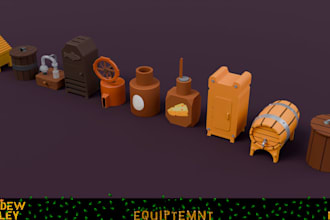 do stylized 3d modeling low mid high poly 3d props and assets for games