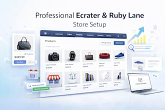 do ecrater ruby lane setup SEO product listing product upload store management