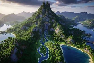 build custom minecraft spawn, lobby, map, city, terrain map,  castle or server