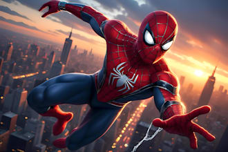 create cinematic ai image prompts for anime and superhero art