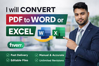 convert PDF to word or excel manually