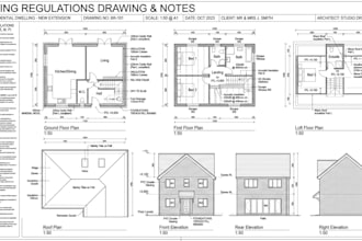 create UK planning permission and building regulation drawings
