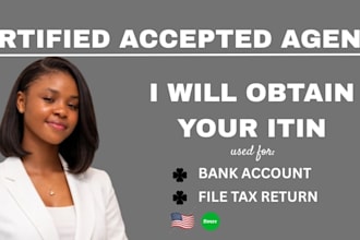 obtain ein, apply for itin tax payer as caa from the irs