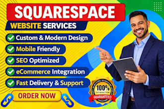 custom squarespace website design, development