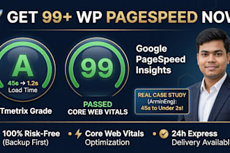 fix slow wordpress website and improve core web vitals speed SEO