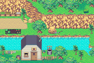 2d top down rpg pixel tileset, sprite sheet, pixel art character game tilemap