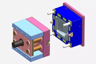 design plastic injection mold and 3d mold design for manufacturing