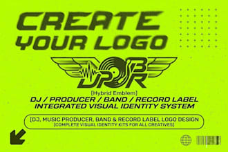 make dj, producer, band and record label logo design