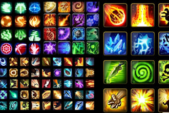 design skill icon, weapon icon, ability, upgrade icon, inventory item, game icon