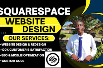 design a creative squarespace portfolio website or redesign squarespace site