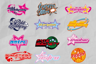design y2k streetwear logo for clothing brand