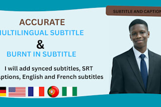 provide srt subtitles, synced captions and french english subtitles