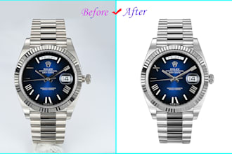 do high end watch and jewelry photo retouching