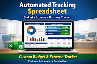 create automated tracking spreadsheets budget and expense tracker in excel