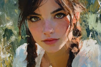do oil painting acrylic painting of portrait