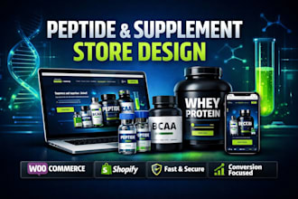 peptide supplement website nutraceutical ecommerce website woocommerce peptide