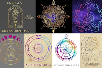 create a unique sacred geometry, spiritual, and mystical logo