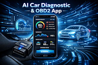 build saas ai car diagnostic app obd2 scanner vehicle health monitoring platform