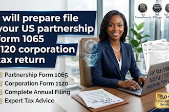 prepare file your US partnership form 1065 1120 corporation tax return