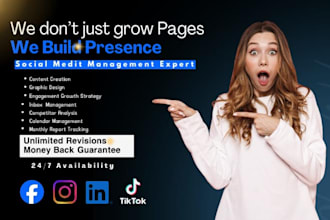 be social media manger, social media marketing  and content creator