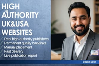 do guest posting on high authority UK USA sites with dofollow backlinks