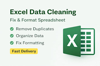 clean organize and format your excel or CSV data