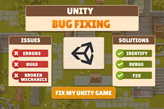 fix bugs and errors in your unity game