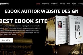 build author website, book author website, ebook landing page and book promotion