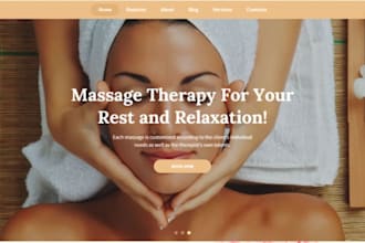 design wix relaxation massage website wellness spa website holistic spa website