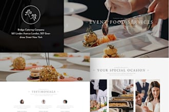 create catering service business website