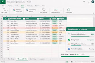 clean, organize, and transform raw data in microsoft excel