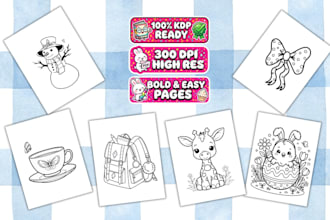 design coloring book pages for etsy and KDP