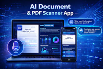 develop saas ai document app, PDF scanner and question answer website