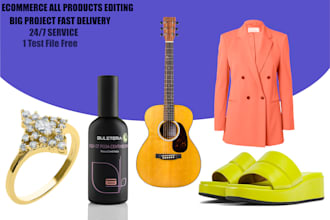 shopify products editing and amazon photo retouching