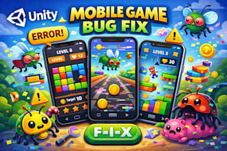 fix unity bugs, errors, crashes in your game