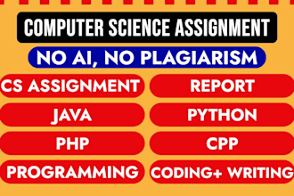 do computer science assigned, java, cpp, python programming tasks and projects